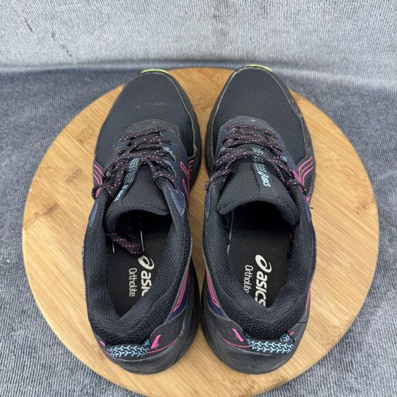 ASICS Gel-Venture 9 Shoes Womens Size 8.5 Black Pink Trail Running 1012B313 - Picture 5 of 10